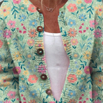 Lily - women's retro floral cardigan — view 2