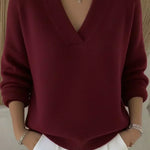 Linda - Loose V-Neck Sweater — view 1