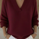 Linda - Loose V-Neck Sweater — view 1