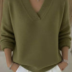 Linda - Loose V-Neck Sweater — view 3