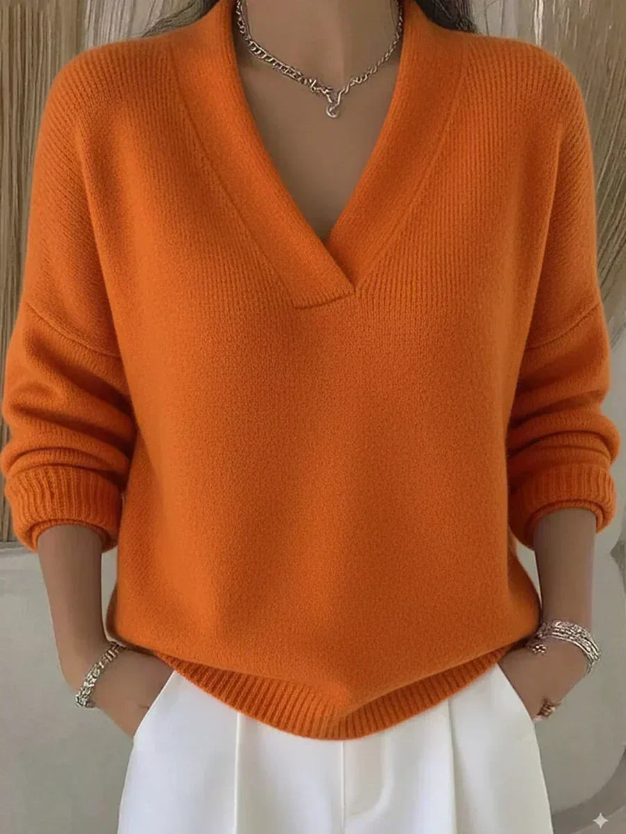 Linda - Loose V-Neck Sweater — view 5