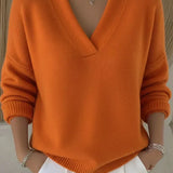 Linda - Loose V-Neck Sweater — view 5