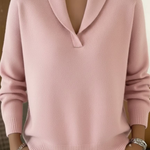 Louise - V-neck sweater with shawl collar — view 2