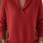 Louise - V-neck sweater with shawl collar — view 3