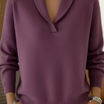 Louise - V-neck sweater with shawl collar — view 5