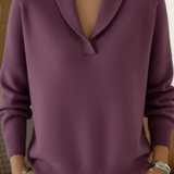 Louise - V-neck sweater with shawl collar — view 5