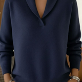 Louise - V-neck sweater with shawl collar — view 7