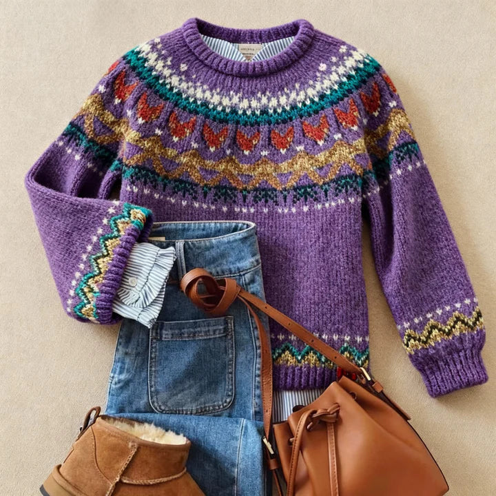 Lucy - classic retro knit sweater — view 1