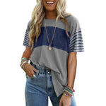Luna - striped round neck top — view 2