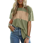Luna - striped round neck top — view 3