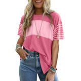 Luna - striped round neck top — view 6