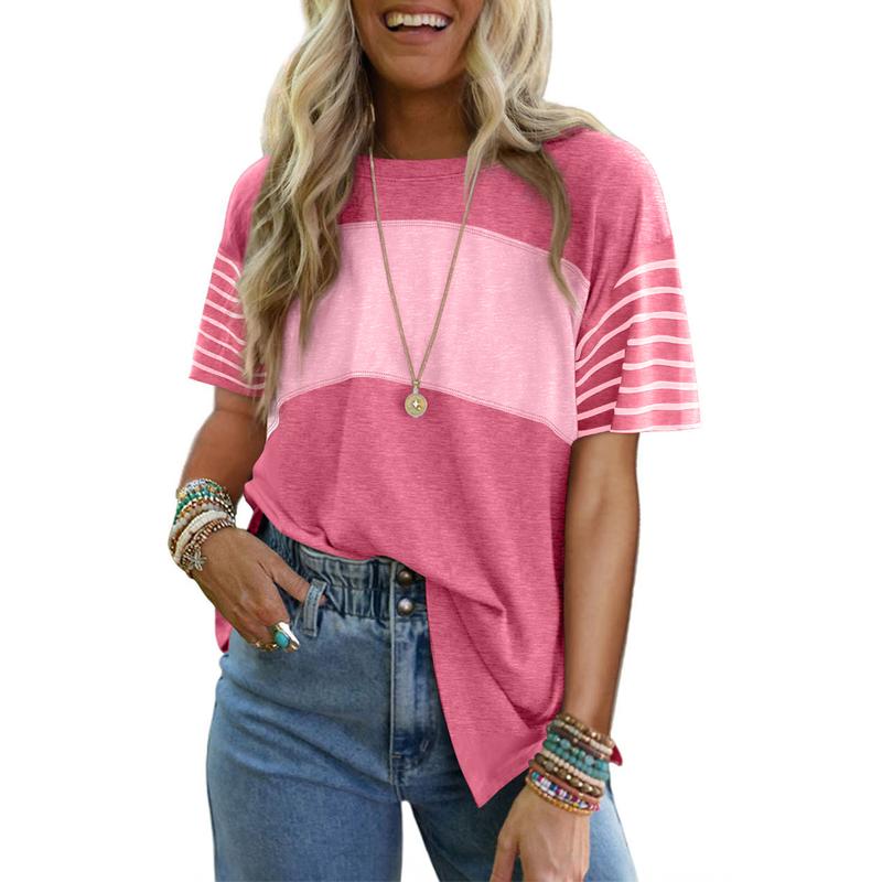 Luna - striped round neck top — view 6