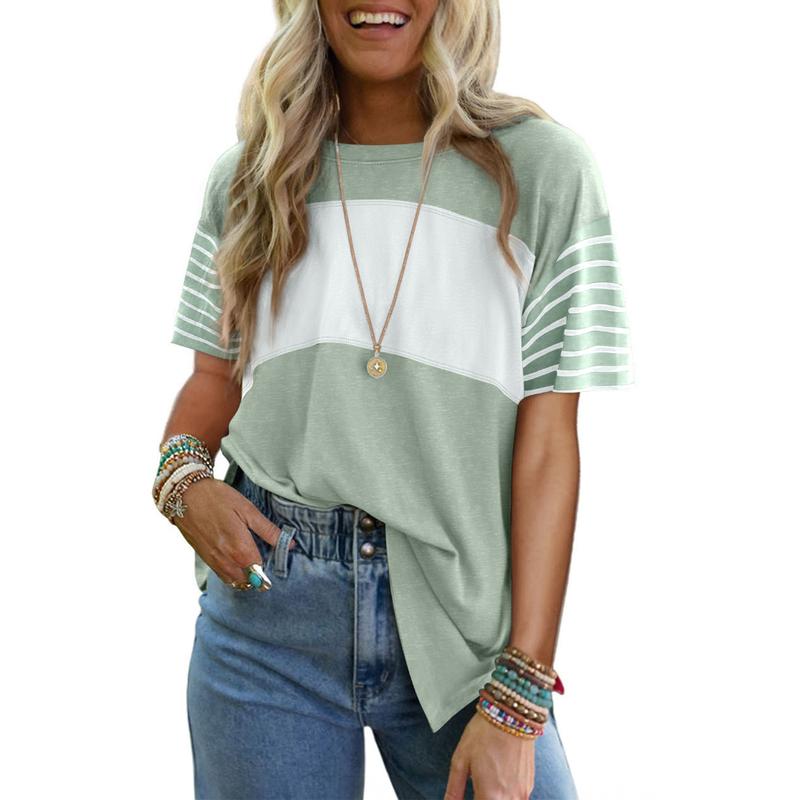 Luna - striped round neck top — view 7