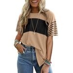Luna - striped round neck top — view 8