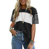 Luna - striped round neck top — view 9