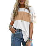 Luna - striped round neck top — view 10