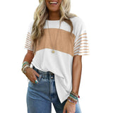 Luna - striped round neck top — view 10
