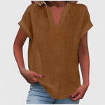 Luna - comfortable v-neck blouse — view 1
