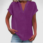 Luna - comfortable v-neck blouse — view 2