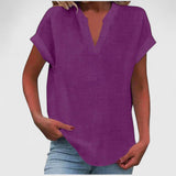 Luna - comfortable v-neck blouse — view 2