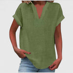 Luna - comfortable v-neck blouse — view 5