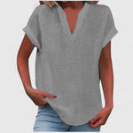 Luna - comfortable v-neck blouse — view 6