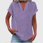 Luna - comfortable v-neck blouse — view 8