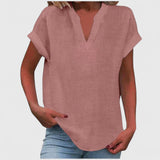 Luna - comfortable v-neck blouse — view 9