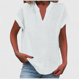 Luna - comfortable v-neck blouse — view 10