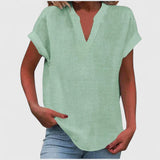 Luna - comfortable v-neck blouse — view 12