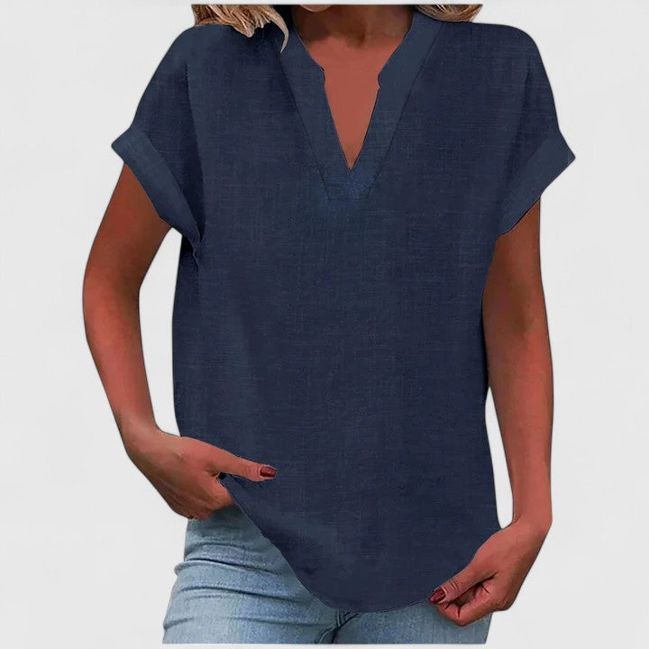 Luna - comfortable v-neck blouse — view 13