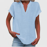 Luna - comfortable v-neck blouse — view 15