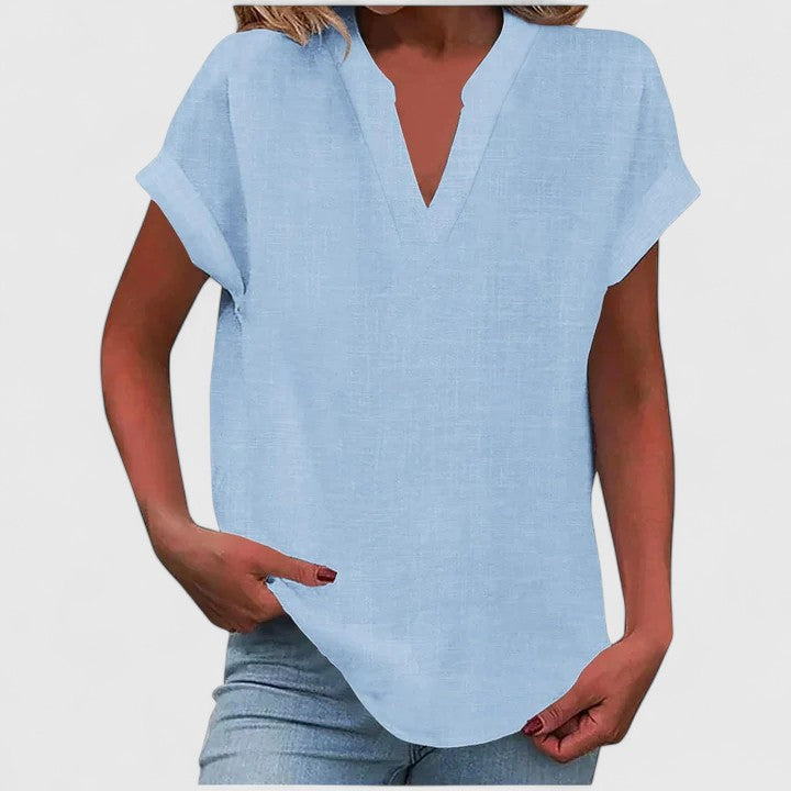 Luna - comfortable v-neck blouse — view 15