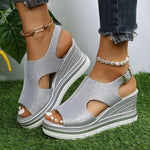 Luna - loose wedge sandals — view 3