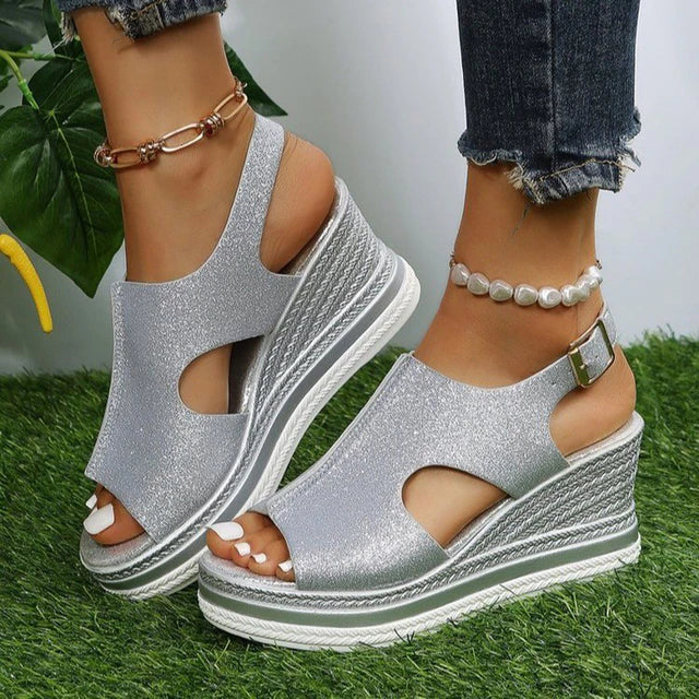 Luna - loose wedge sandals — view 3