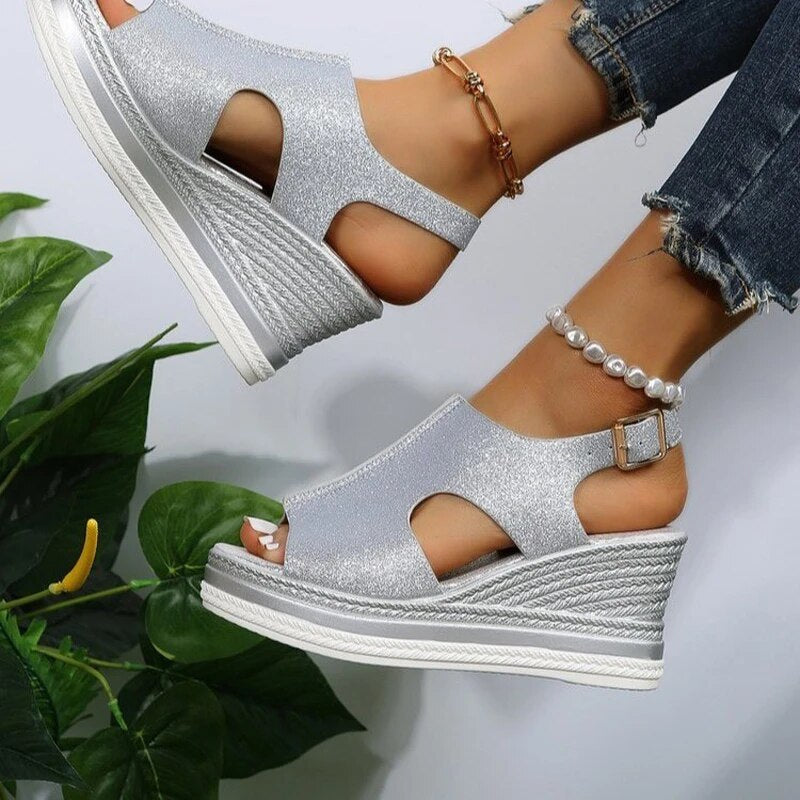 Luna - loose wedge sandals — view 4