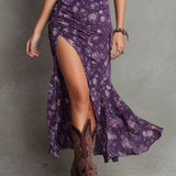 Lydia - Boho Elasticated Floral Puff Sleeve Midi Dress — view 4