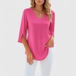 Lydia - sophisticated V-neck blouse — view 9