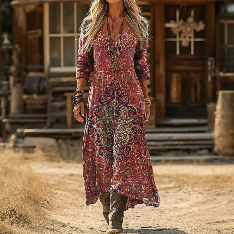 Lydia - casual long sleeve dress with retro inspiration — view 1