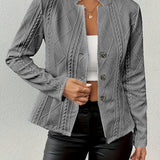 Lyla - Shaped cut button down jacket — view 3