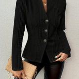 Lyla - Shaped cut button down jacket — view 4
