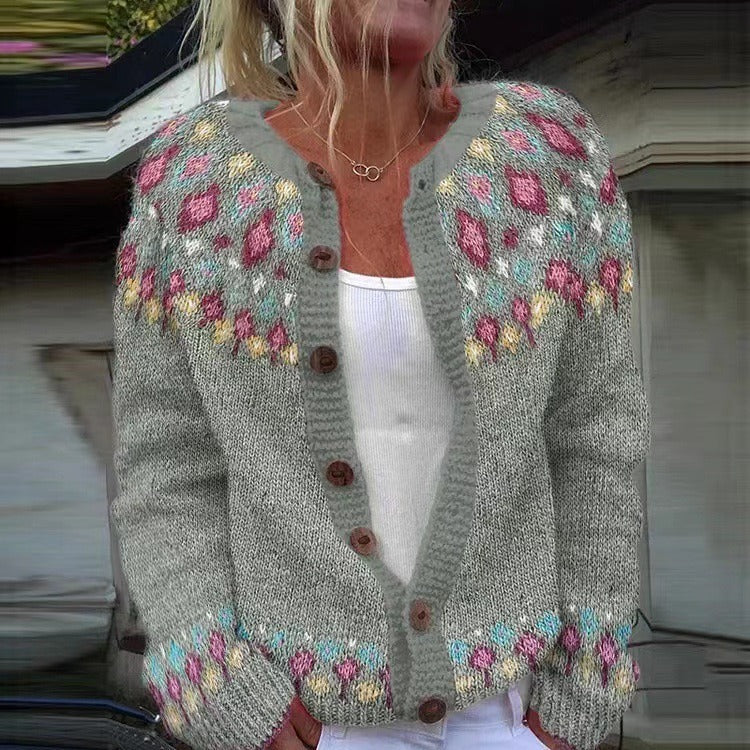 Lyla - retro Icelandic cardigan — view 2