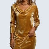 Mackenzie - loose fit velvet dress — view 1