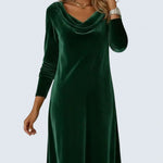 Mackenzie - loose fit velvet dress — view 4
