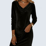 Mackenzie - loose fit velvet dress — view 5
