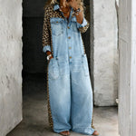 Mackenzie - One Piece Denim Shirt Overalls — view 1