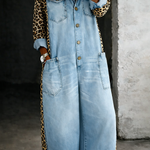 Mackenzie - One Piece Denim Shirt Overalls — view 2