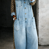 Mackenzie - One Piece Denim Shirt Overalls — view 2