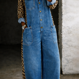 Mackenzie - One Piece Denim Shirt Overalls — view 5