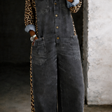 Mackenzie - One Piece Denim Shirt Overalls — view 6